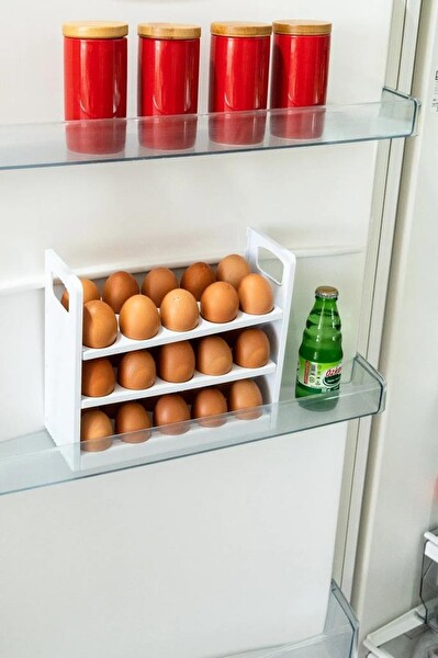 Mithra Life 3 Katlı 30 Bölmeli Buzdolabı İçi Yumurtalık Organizeri MIT1094