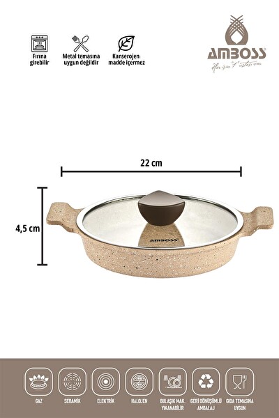 Amboss Astral 6 Parça Döküm Sahan Seti - Cappucino 1769