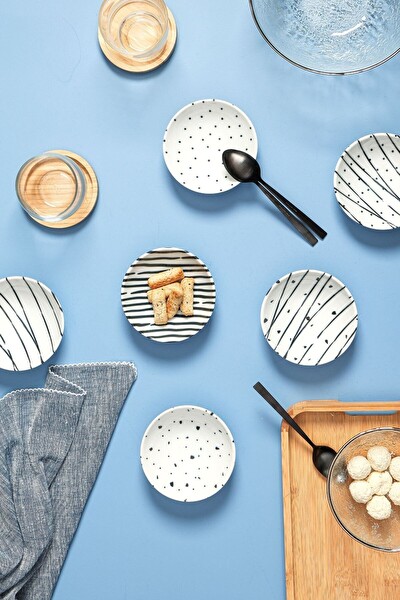 Porland Sidereal 6'lı Karma Çerezlik Sosluk Kase Takımı 11.5 CM