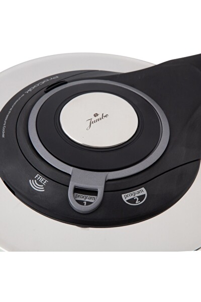 Jumbo Procook 6 L Siyah Açık Gri Paslanmaz Çelik Düdüklü Tencere