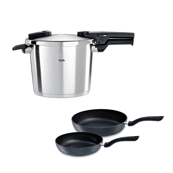 Fissler Vitaquick Premium 6 Litre Düdüklü Tencere ve Tava Seti