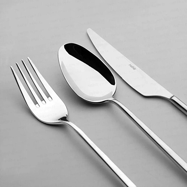 Nehir Gloria Sade 12 Kişilik 84 Parça Kutulu Çatal Kaşık Bıçak Takımı