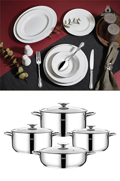 Amboss MIA - 61 Parça Cool Tencere Seti Porselen Yemek Takımı