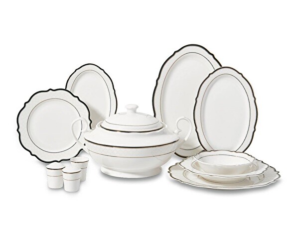 Korkmaz A8240 Eliza Collection 60 Parça Yuvarlak Yemek Takımı