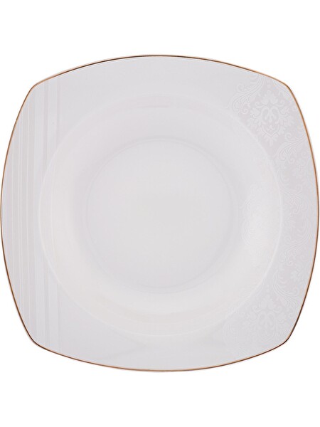 Emsan Bone Yeni Nilüfer 60 Parça 12 Kişilik Yemek Takımı Yarım Kare