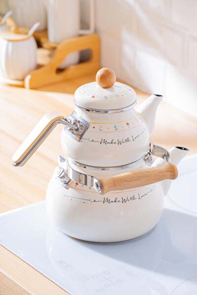 Acar Made With Love Emaye Çaydanlık Takımı - 1/2 Litre