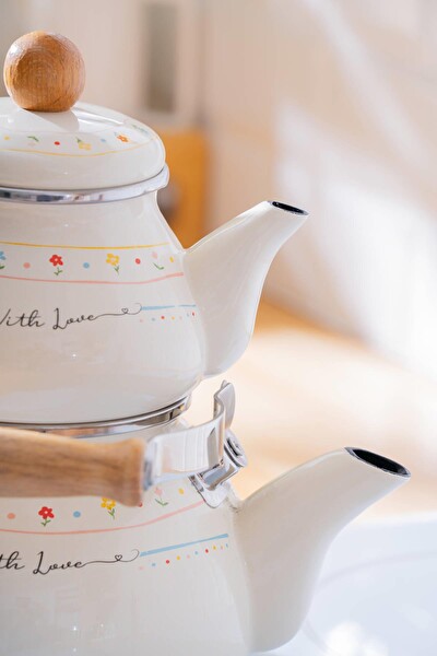 Acar Made With Love Emaye Çaydanlık Takımı - 1/2 Litre