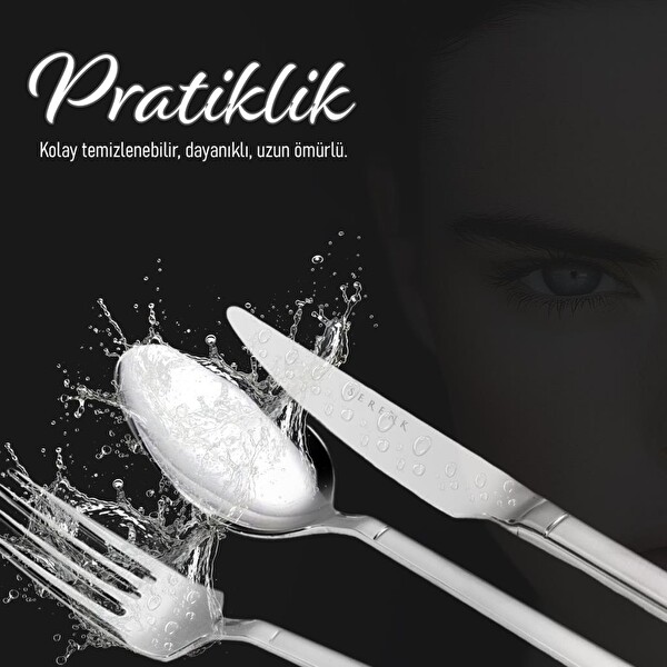 Serenk New York Çelik Çatal Kaşık Bıçak Takımı 18 Parça