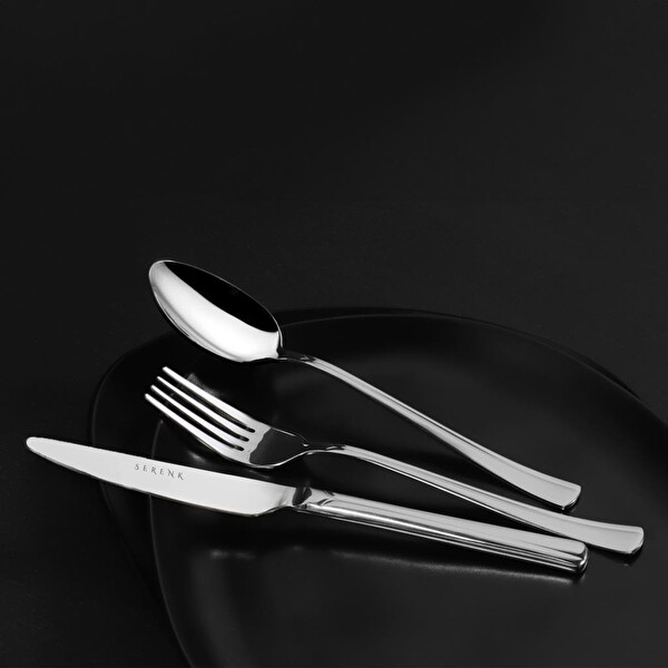 Serenk Paris Çelik Çatal Kaşık Bıçak Takımı 18 Parça