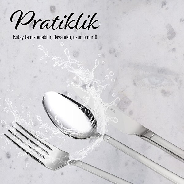 Serenk Barselona Çelik Çatal Kaşık Bıçak Takımı 24 Parça