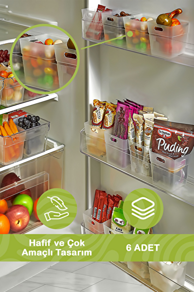 Mithra Life 6 Adet Buzdolabı Kapak İçi Düzenleyici ve Banyo Organizer MIT1103