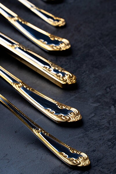 Acar Floransa 72 Parça Çatal Kaşık Bıçak Takımı - Gold