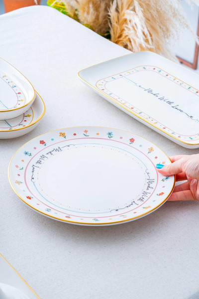 Acar Livaldi 6 Parça Servis Tabağı - 26 CM