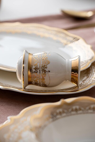 Acar Rosella 60 Parça 12 Kişilik Gold Porselen Yemek Takımı