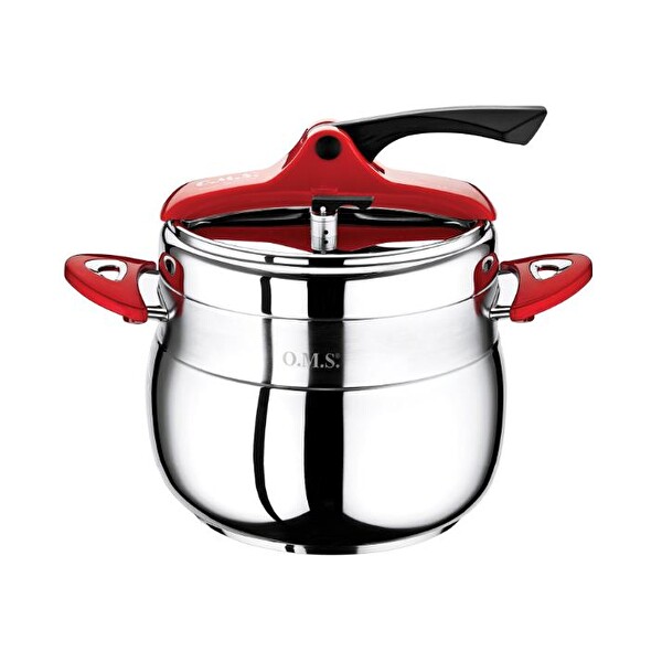 OMS 5080G Klasik Düdüklü Tencere 9 Litre Kırmızı