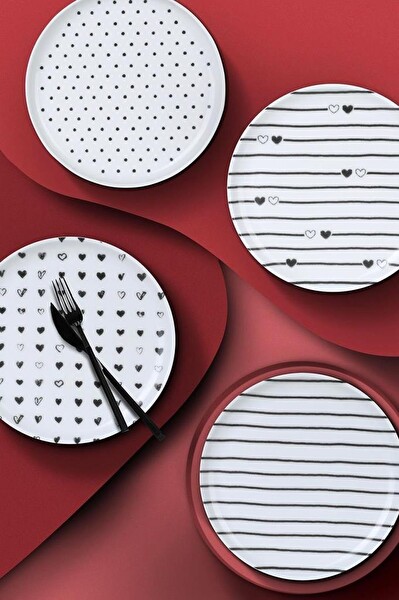 Kütahya Porselen Pretty 4 Parça 19 CM Tabak