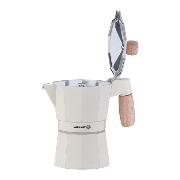 Korkmaz A5571 Etna Moka Pot 3 Fincan 150 ML Beyaz