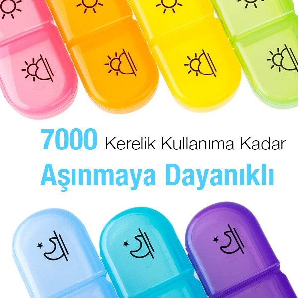 Ally Taşınabilir 7 Günlük Haftalik İlaç Vitamin Saklama Kutusu
