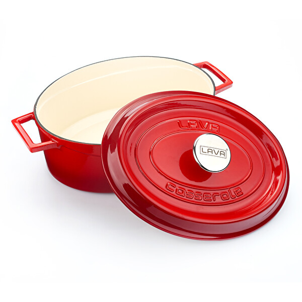 Lava Döküm Edition Serisi Ölçü 25x31 CM Kırmızı Oval Tencere LV O TC 31 EDT K2 R