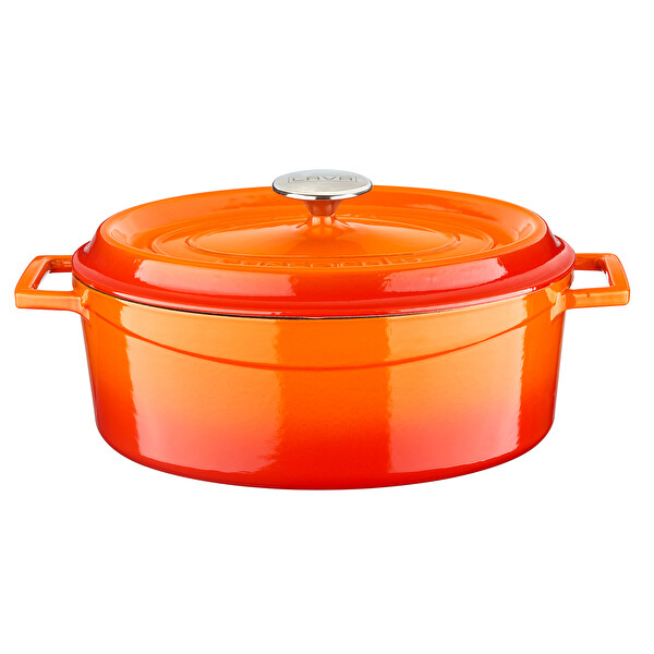 Lava Döküm Edition Serisi Ölçü 25x31 CM Turuncu Oval Tencere