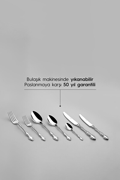 Nehir Adriana Sade 6 Kişilik 36 Parça Çatal Kaşık Bıçak Takımı