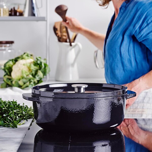 KitchenAid CC006061-001 5.2 L 26 CM Döküm Demir Tencere - Siyah