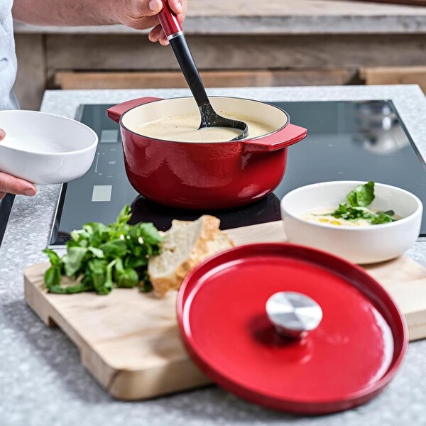 KitchenAid CC006060-001 5.2 L 26 CM Döküm Demir Tencere - Kırmızı