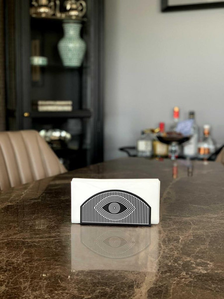 The Mia Eye 16x8 CM Siyah Peçetelik