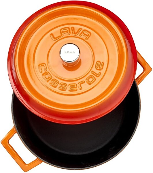 Lava Trendy Demir Döküm Mini Derin Tencere 14 CM Turuncu LV Y TC 14 K2 O