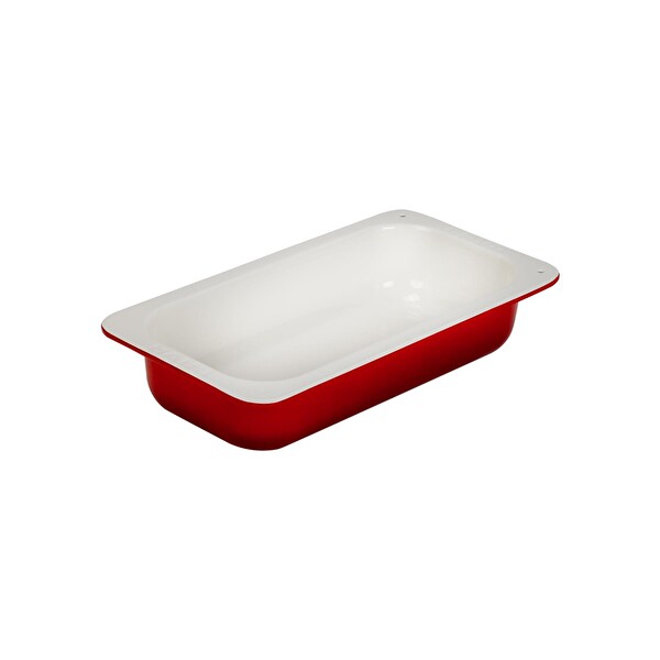 Lava Döküm Dikdörtgen 1/3 Gastronomi Küvet Ölçü 32x17 CM Kırmızı LV KV 3217 SB R