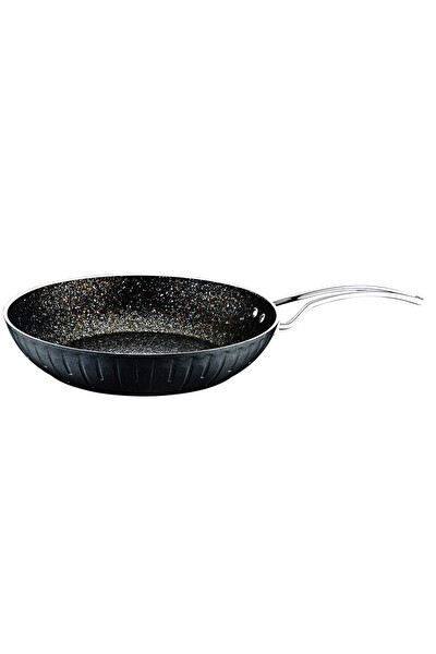 OMS Colonna 3204 Tek Parça Bio Granit Tava 26x5 CM 1.9 LT Siyah Gövde - Platin Detay