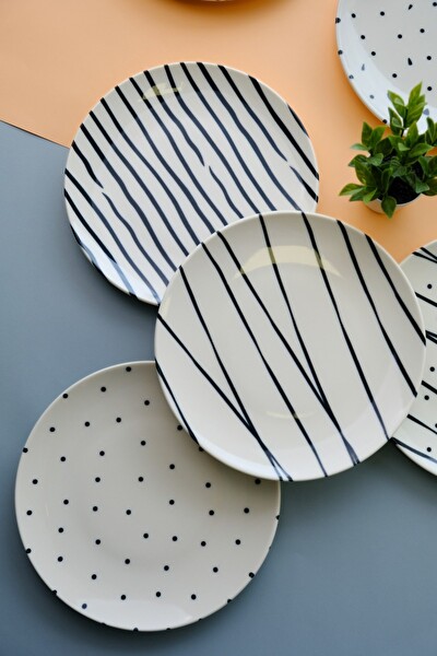 Tabak Evi Porselen Dash Pasta Tabağı 6 Kişilik 6 Parça 20 CM TVL6PTPRS1108