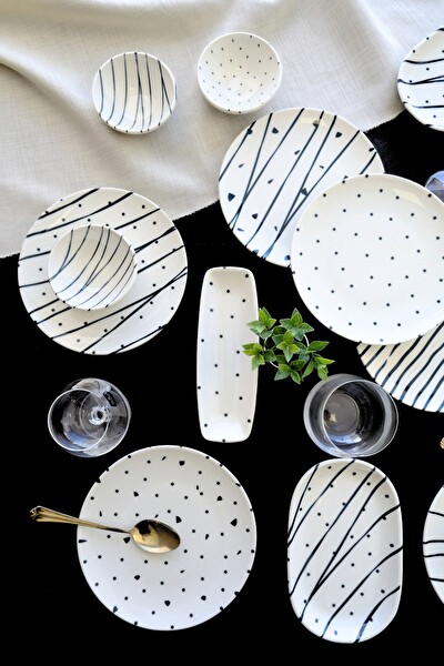 Tabak Evi Porselen Dash 6 Kişilik 14 Parça Kahvaltı Takımı TVL14KAHPRS1103