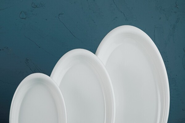 Evaliza Stripe Platin 30 Parça 6 Kişilik Porselen Yemek Takımı