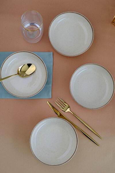 Kütahya Porselen Moderna Çorba Kasesi Tarçın 15 CM 4'lü