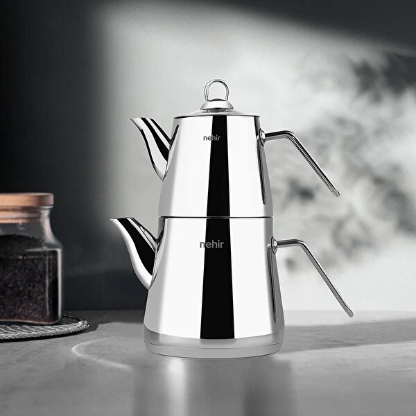 Nehir Alya Mini Çelik Çaydanlık Takımı