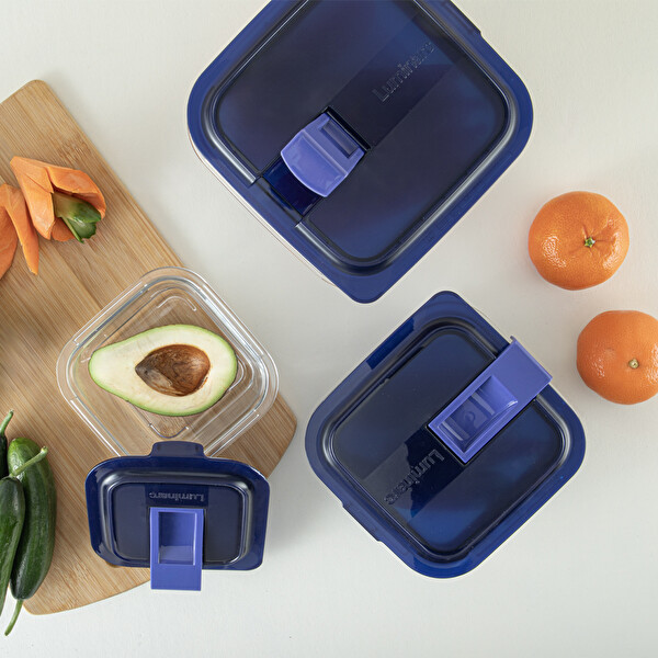 Luminarc Temp Easy Kare Cam Saklama Kabı Seti 6 Parça