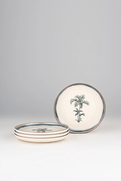 Kütahya Porselen Palmiye Pasta Tabağı 4 Parça 21 CM NPMOD21DUS4880794