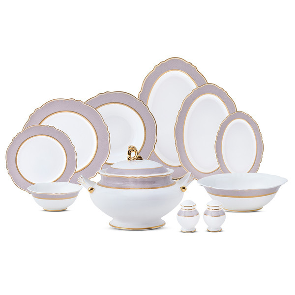 Aryıldız Majestic 60 Parça 12 Kişilik Porselen Yemek Takımı AR261347