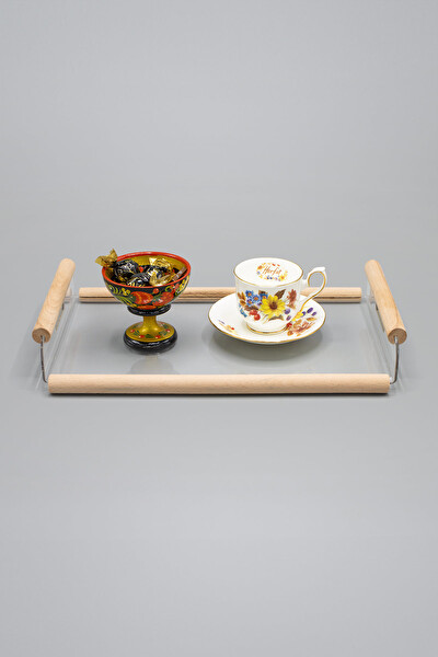 Pikas Modern Tasarım Şeffaf Pleksi Şık Servis ve Sunum Tepsisi