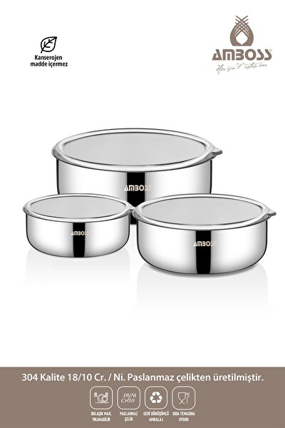 Amboss Prime 6 Parça Kapaklı Saklama Kabı