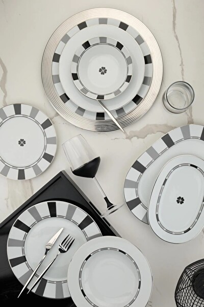 Kütahya Porselen Leonberg 27 Parça 6 Kişilik Yemek Takımı LB27YT43012688