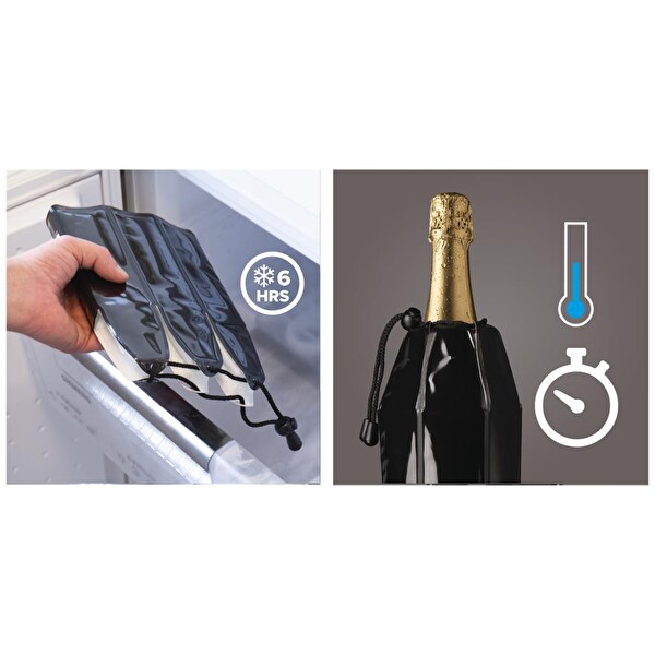 Vacu Vin 38855626 Aktif Şampanya Soğutucu Platin