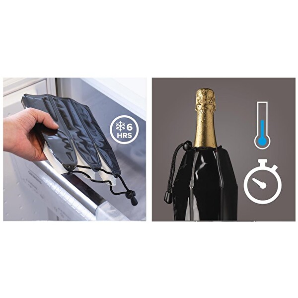 Vacu Vin 38854606 Aktif Şampanya Soğutucu Desenli