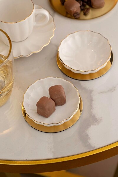 Kütahya Porselen Bone Luz Kase Altın File 2 Parça 8 CM BNLZF08KSS220