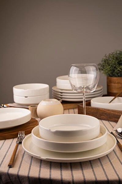 Kütahya Porselen Bone Chef Taste Of 18 Parça 6 Kişilik Yemek Takımı