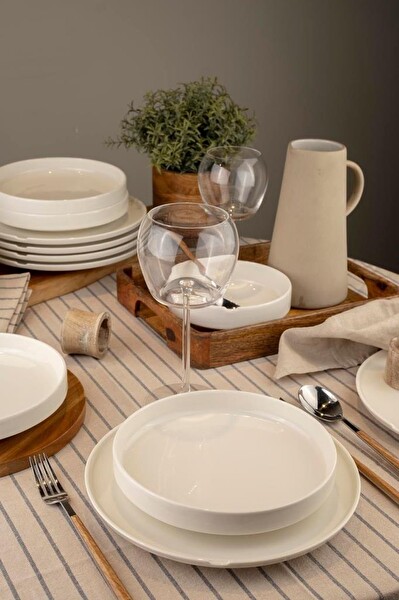 Kütahya Porselen Bone Chef Taste Of 18 Parça 6 Kişilik Yemek Takımı