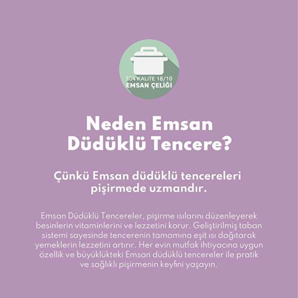 Emsan Burcu Paslanmaz Çelik Düdüklü Tencere 10 L