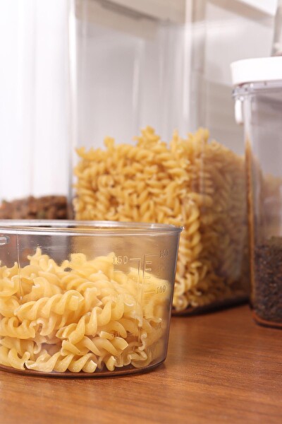 Pikas 3'lü Sızdırmaz Depolama Erzak Bakliyat Saklama Kabı- Ölçekli Düzenleyici