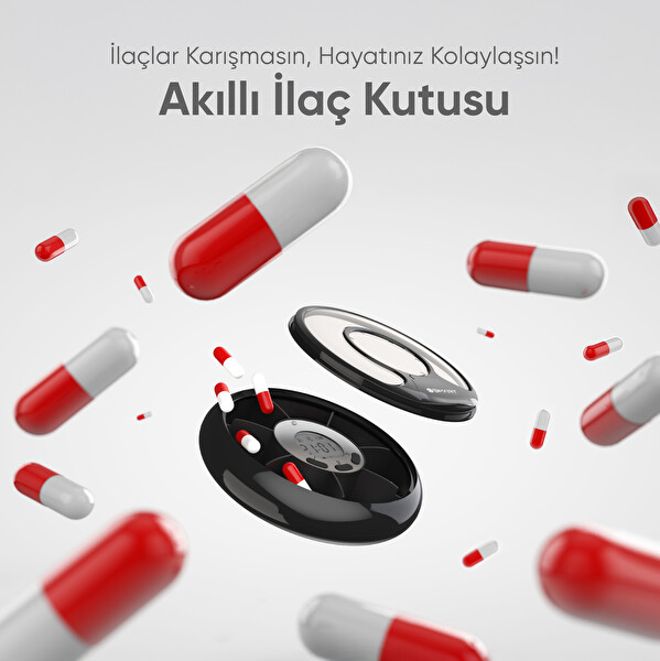Şımart Bluetooth Bağlantılı Sesli Alarm ve Bildirim Akıllı İlaç Kutusu